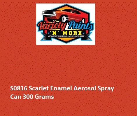 S0816 Scarlet Gloss Enamel Touch Up Paint 300 Grams