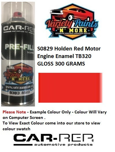 S0829 Holden Red Motor Engine Enamel TB320 GLOSS 300 GRAMS