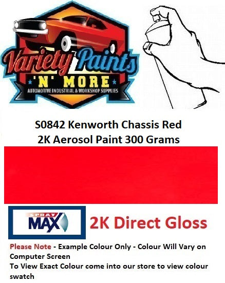 S0842 Kenworth Chassis Red 2K Aerosol Paint 300 Grams 