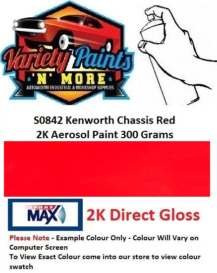 S0842 Kenworth Chassis Red 2K Aerosol Paint 300 Grams