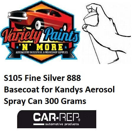 S105 Fine Silver 888 Basecoat for Kandys Aerosol Spray Can 300 Grams