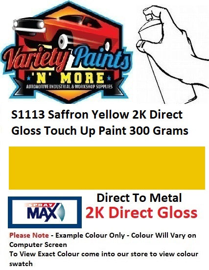 S1113 Saffron Yellow 2K Direct Gloss Touch Up Paint 300 Grams