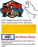 S1121 Heggies Baulkhaul Yellow 2K Direct Gloss Aerosol Paint 300 Grams