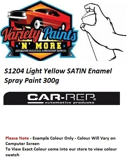 S1204 Light Yellow SATIN Enamel Spray Paint 300g