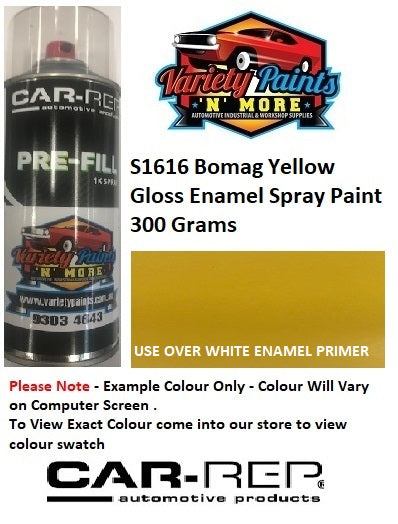 S1616 Bomac Yellow Gloss Enamel Spray Paint 300 Grams