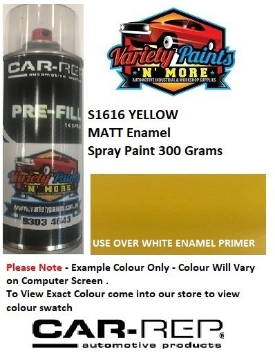 S1616 YELLOW MATT Enamel Spray Paint 300 Grams