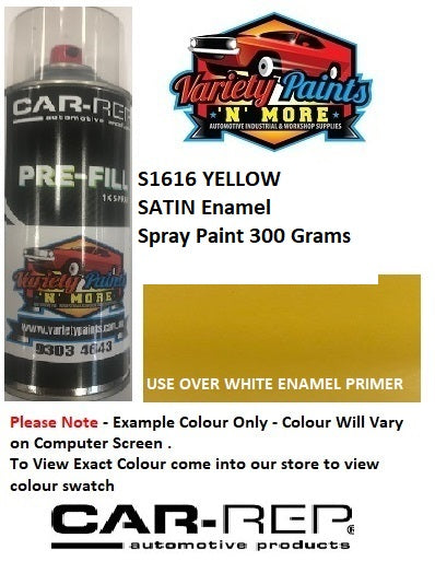 S1616 YELLOW SATIN Enamel Spray Paint 300 Grams