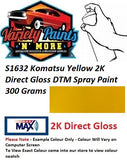 S1632 Komatsu Yellow 2K Direct Gloss DTM Spray Paint 300 Grams