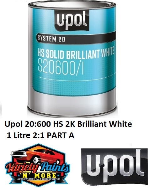 Upol 20:600 HS 2K Brilliant White 2:1 1.0 Litre PART A