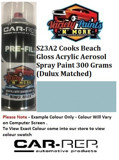 S23A2 Cooks Beach Gloss Acrylic Aerosol Spray Paint 300 Grams (Dulux Matched)