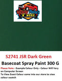 Variety Paints S2741 JSR Dark Green Basecoat  Aerosol Paint 300 Grams 