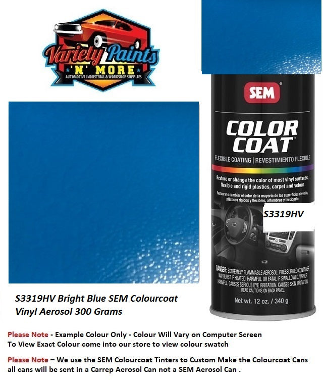 S3319HA Bright Blue SEM Colourcoat Vinyl Aerosol 300 Grams