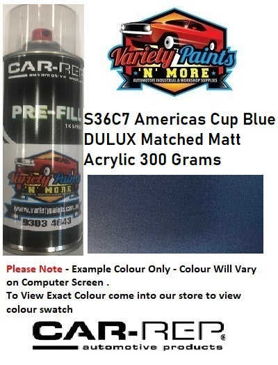 S36C7 Americas Cup Blue DULUX Matched Matt Acrylic 300 Grams