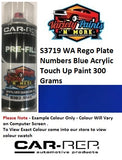 S3719 WA Rego Plate Numbers Blue Acrylic Touch Up Paint 300 Grams 