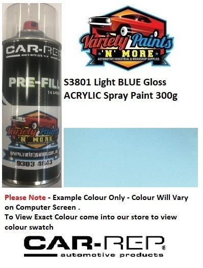 S3801 Light BLUE Gloss ACRYLIC Spray Paint 300g