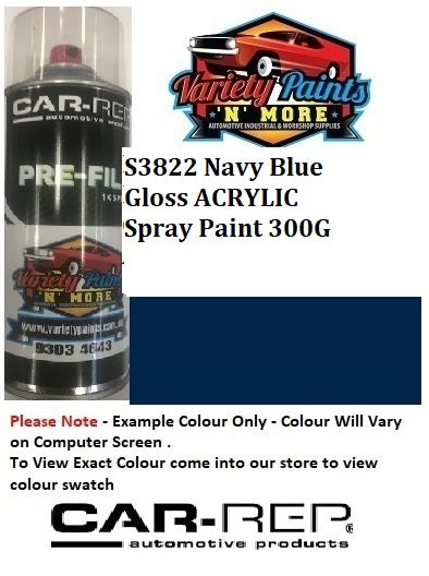 S3822 NAVY BLUE Gloss ACRYLIC Spray Paint 300g