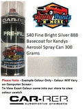 S40 Fine Bright Silver 888 Basecoat for Kandys Aerosol Spray Can 300 Grams 