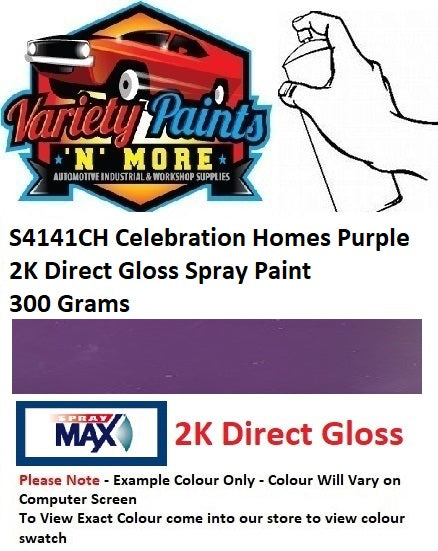 S4141CH Celebration Homes Purple 2K 862 Direct Gloss Spray Paint Aerosol 300 Grams