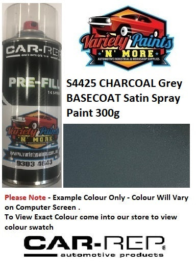 S4425 CHARCOAL Grey BASECOAT Satin Spray Paint 300g