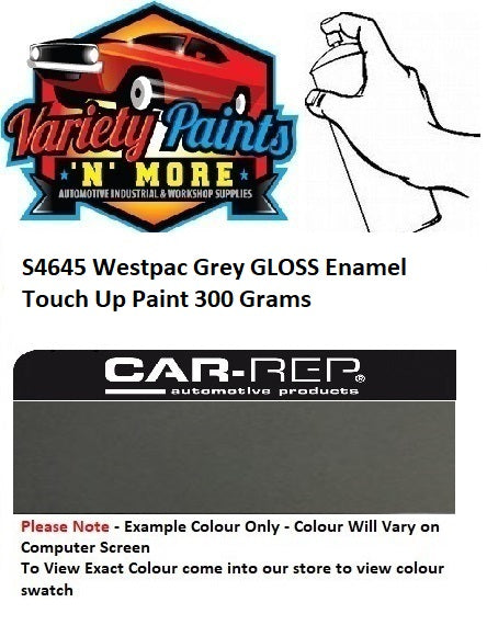 S4645 Westpac Grey GLOSS Enamel Touch Up Paint 300 Grams