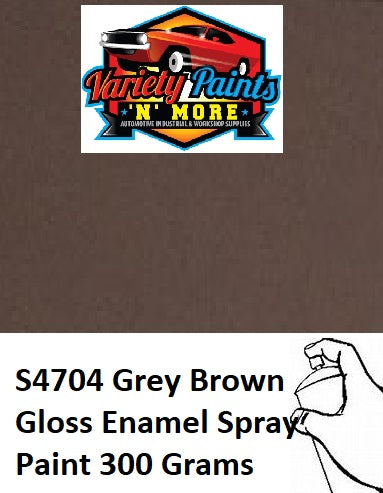 S4704 GREY Brown GLOSS Enamel Spray Paint 300g
