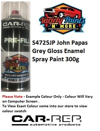 S4725JP John Papas Grey GLOSS Enamel Spray Paint 300g