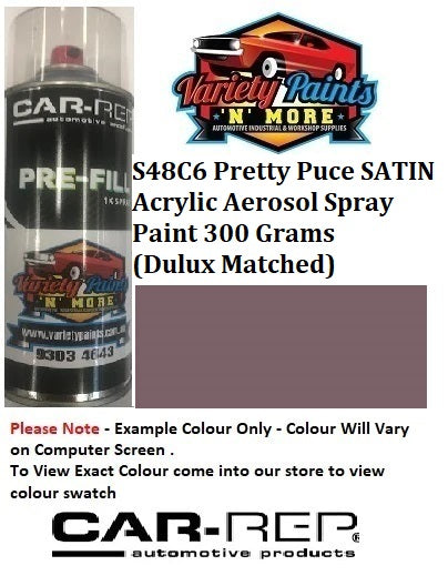 S48C6 Pretty Puce Satin Acrylic Aerosol Spray Paint 300 Grams (Dulux Matched)