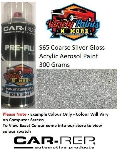 S65 Coarse Silver Gloss Acrylic Aerosol Paint 300 Grams