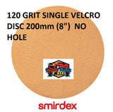 Smirdex 120 GRIT SINGLE VELCRO DISC 200mm (8")  NO HOLE