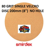 Smirdex 80 GRIT SINGLE VELCRO DISC 200mm (8")  NO HOLE