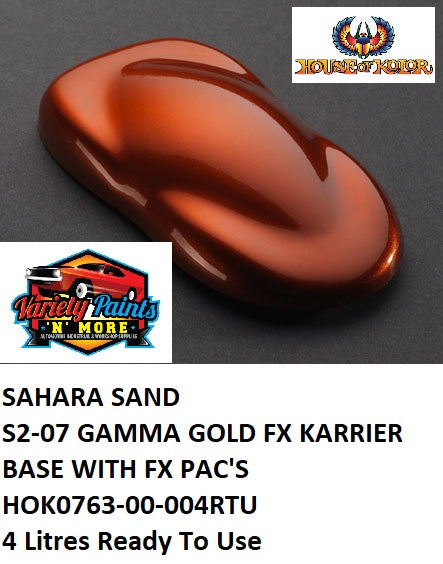 SAHARA SAND S2-07 GAMMA GOLD FX KARRIER BASE WITH FX PAC'S House of Kolor  1 Gallon RTU