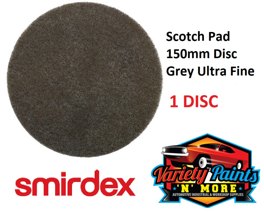 Scotch Brite 150mm Round Disc Grey Smirdex 1 DISC