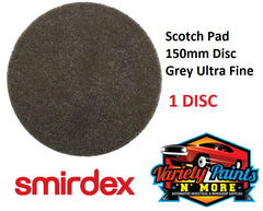 Scotch Brite 150mm Round Disc Grey Smirdex 1 DISC 