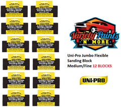 Uni-Pro Jumbo Flexible Sanding Block Medium/Fine 12 PACK 