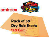 Smirdex 120 Grit Dry Rub Paper Pack of 50 Sandpaper