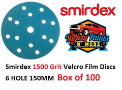 Smirdex 1500 Grit Velcro Film Disc 6H 150MM  Box of 100 Discs