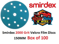 Smirdex 2000 Grit Velcro Film Disc 6H 150MM  Box of 100 Discs