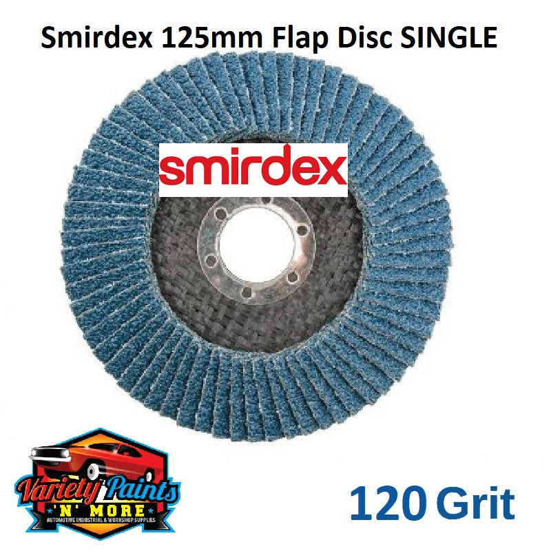 Smirdex 125mm Flap Discs 120 Grit Zirconia SINGLE