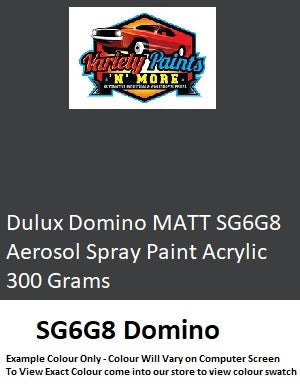 Dulux Domino MATT SG6G8 Aerosol Spray Paint Acrylic 300 Grams