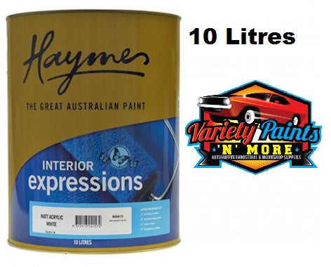 Haymes Ultra Premium Acrylic Interior Expressions Low Sheen White 10 Litre