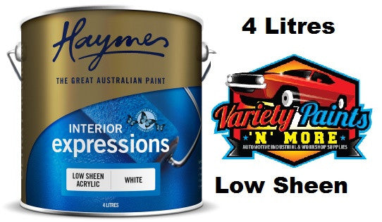Haymes Ultra Premium Acrylic Interior Expressions Low Sheen White 4 Litre
