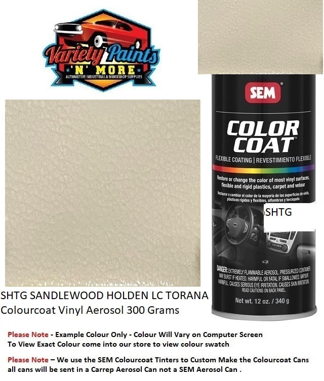 SHTG SANDLEWOOD HOLDEN LC TORANA Colourcoat Vinyl Aerosol 300 Grams