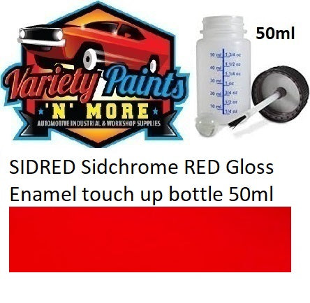 SIDRED Sidchrome RED Gloss Enamel touch up bottle 50ml 18S0318