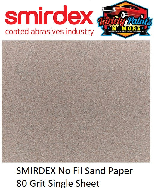 SMIRDEX No Clog Sand Paper 80 Grit Single Sheet