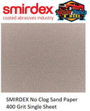SMIRDEX No Clog Sand Paper 400 Grit Single Sheet