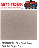 SMIRDEX No Clog Sand Paper 500 Grit Single Sheet