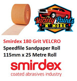 Smirdex 180 Grit VELCRO NO-FIL Sandpaper Roll 115mm x 25 Metre Roll 
