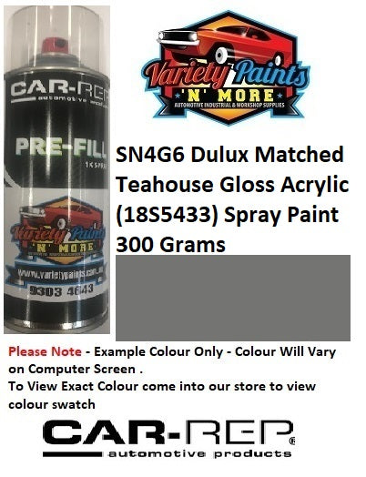 SN4G6 Dulux Matched Teahouse Gloss Acrylic (18S5433) Spray Paint 300 Grams