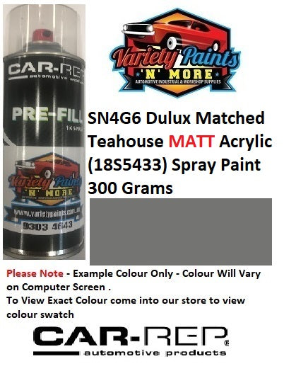SN4G6 Dulux Matched Teahouse MATT Acrylic (18S5433) Spray Paint 300 Grams