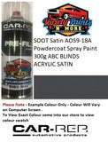 Title
SOOT Satin AO59-18A Powdercoat Spray Paint 300g
 